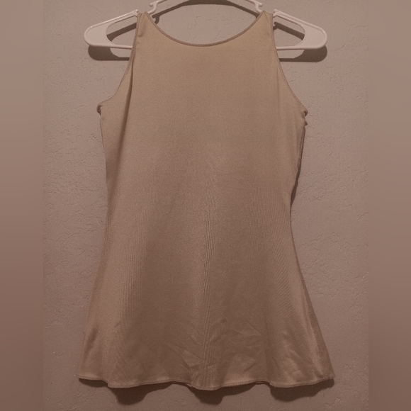 SPANX Vneck Cross Front Nude SzM Shapewear Tank Top Camitank - Picture 2 of 7
